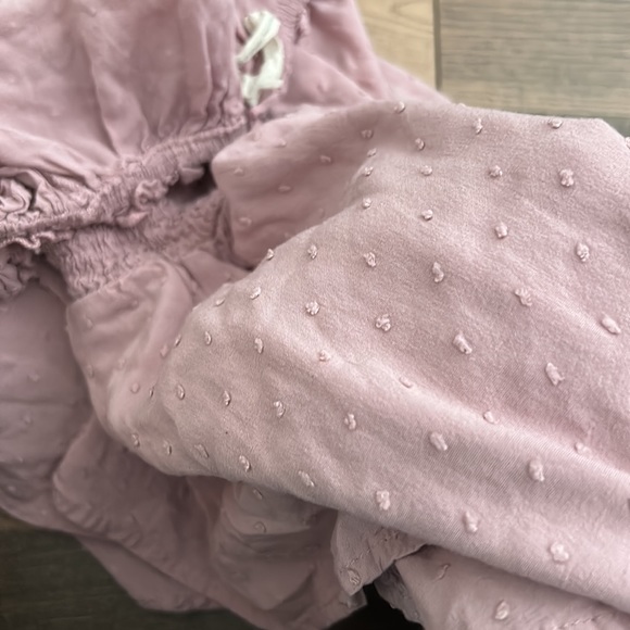 Urban Outfitters Rosie smocked tiered ruffle romper in lilac size medium - Picture 9 of 12